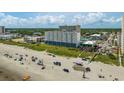 Aerial view showcasing condo building close proximity to the beach and ocean at 1709 S Ocean Blvd. # 510, North Myrtle Beach, SC 29582