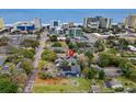 Aerial view of the townhomes complex with a view of the ocean and surrounding buildings at 401 10Th Ave. S # C-3, Myrtle Beach, SC 29577