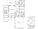 Detailed floor plan showcasing the layout of the first and second floors, including room dimensions at 1328 Foxtail Dr., Longs, SC 29568