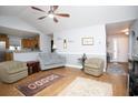 Comfortable living room featuring hardwood floors at 304 Canyon Dr., Conway, SC 29526