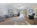Comfortable living room with neutral color scheme and balcony access at 340 Lands End Blvd. # 18, Myrtle Beach, SC 29572