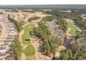 Scenic aerial view of a lush green golf course winding through a residential community at 120 Carolina Lakes Blvd., Myrtle Beach, SC 29588