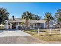 Beautiful one-story home with blue siding, a covered carport, and a fenced yard at 321 Jay St., Murrells Inlet, SC 29576