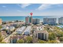 Breathtaking aerial view of a coastal city showcasing the resort, townhouses, and the vast ocean beyond at 205 74Th Ave. N # 1508, Myrtle Beach, SC 29572