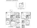 Dorchester with Bonus floor plan showcasing layout of rooms including bedrooms, kitchen, and bonus room option at 620 Mccorkle Place, Conway, SC 29526