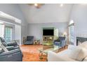 Bright living room with a fireplace and lots of natural light at 354 Deer Run Ave., Georgetown, SC 29440