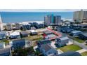 Aerial view showing property location relative to the beach with easy beach access at 206B 56Th Ave. N, North Myrtle Beach, SC 29582