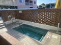 Relaxing spa with brick privacy wall; dimensions are 3-feet deep at 2708 S South Ocean Blvd. # 102, Myrtle Beach, SC 29577