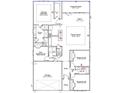 Detailed floorplan showcasing the layout of this home including bedrooms, bathrooms, kitchen and living areas at 323 Dunlin Pl, Conway, SC 29526