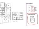 Floor plan featuring first and second floor layouts with Primary bath and flex room options at 82 Bridgeview Rd., Georgetown, SC 29440