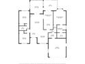 Layout showing bedrooms, living spaces, and a patio at 3986 Lochview Dr., Myrtle Beach, SC 29588