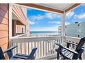Balcony with beach view at 900 N Waccamaw Dr. # 203, Garden City Beach, SC 29576