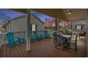 Inviting covered porch with comfortable seating and outdoor dining, perfect for relaxing and enjoying the outdoors at 6001 - 8008 S Kings Hwy., Myrtle Beach, SC 29575