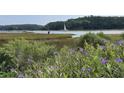 Scenic water view featuring marshland, distant trees, and a sailboat gliding on the water at 4396 Baldwin Ave. # 141, Little River, SC 29566