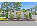 The Wynbrooke community sign is surrounded by manicured landscaping and shrubs at 182 Wimbledon Way # 182, Murrells Inlet, SC 29576