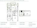 Detailed floor plan showcasing the layout of the home, including the bedrooms, baths, and living spaces at 34 Condor Ct, Pawleys Island, SC 29585