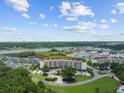 Aerial view showcases the condominium complex, marina, and surrounding natural beauty at 4440 Nassau Ct. # 502, Little River, SC 29566