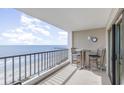 Enjoy stunning ocean views from this private balcony, perfect for relaxation and entertaining at 6200 N Ocean Blvd. # 501, North Myrtle Beach, SC 29582