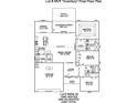 Floor plan featuring kitchen, dining room, great room, bedrooms, bathrooms, patio, covered porch and a garage at 2313 Withers St., Georgetown, SC 29440