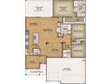 Spacious floor plan featuring an open-concept kitchen, great room, and owner's suite with dual walk-in closets at 521 Sheepbridge Way, Loris, SC 29569
