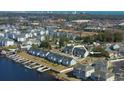Gorgeous aerial shot of waterfront condos with boat docks; convenient to shopping and local area attractions at 622 Lorenzo Dr. # 622, North Myrtle Beach, SC 29582