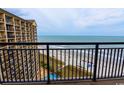 Ocean view from a condo balcony, overlooking the beach and the ocean at 4800 S Ocean Blvd. # 1418, North Myrtle Beach, SC 29582