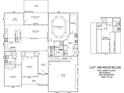 Detailed floor plan of a modern home layout, showcasing room dimensions and overall design at 19 Coventry Pl., Pawleys Island, SC 29585