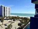 Scenic view of condo complex with a lush landscape and direct beach access at 2001 S Ocean Blvd. # 621, Myrtle Beach, SC 29577