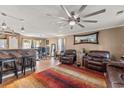 Inviting living room with rustic wood accents, plush seating, and stylish décor at 4916 Darby Ln., Myrtle Beach, SC 29579