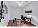 Cozy office with a ceiling fan and minimalist decor at 75 Prestwick Dr., Pawleys Island, SC 29585