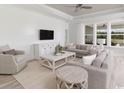 Cozy living room featuring comfortable seating, a TV, and plenty of natural light at 2404 Watershed Way, Longs, SC 29568