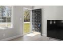 Interior shot of the front door with decorative molding and hardware at 1136 Knotty Branch Rd., Conway, SC 29527