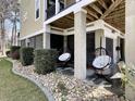 Outdoor seating area with swinging chairs, perfect for relaxation and enjoying the peaceful surroundings at 817 Falkirk St., Myrtle Beach, SC 29579