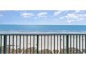 Balcony view overlooking the beach and ocean, showcasing the scenic coastal environment at 501 S Ocean Blvd. # 1002, North Myrtle Beach, SC 29582