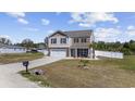 Lovely two-story home featuring a manicured front lawn and charming front porch at 206 Math Place, Longs, SC 29568