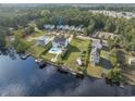 Beautiful aerial view of waterway homes with backyard pools and docks for boating at 3704 Chapel Ln., Myrtle Beach, SC 29588