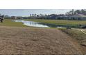 Scenic view of a pond surrounded by lush greenery in a peaceful community at 1304 Winding Creek Way, Myrtle Beach, SC 29588