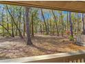 A view of the property's backyard featuring mature trees and shrubs offering privacy at 400 Melrose Pl. # 14-A, Myrtle Beach, SC 29572