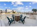 Outdoor deck featuring a waterfront view and seating with table and chairs, perfect for entertaining at 308 36Th Ave. N, North Myrtle Beach, SC 29582
