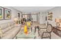 Bright living room featuring comfortable seating and seamless flow into the dining area at 111 Hickory Dr., Conway, SC 29526