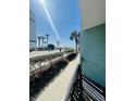 A pleasant view of the ocean and landscaping from the condo balcony at 2311 S Ocean Blvd. # 144, Myrtle Beach, SC 29577