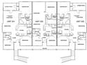 Detailed floor plan showcasing the layout of a condo unit, including living room, bedrooms, and bathrooms at 1411 Gooseneck Place # 202 Middle, Murrells Inlet, SC 29576