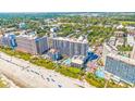Aerial view of the condo complex on a beautiful beach with views of the whole town at 7200 N Ocean Blvd. # 1053, Myrtle Beach, SC 29572