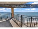 Large balcony with ocean views and railings at 1690 N Waccamaw Dr. # 1008, Garden City Beach, SC 29576