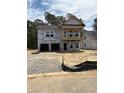 New home construction with a covered porch under construction on a lot with protective silt fencing at 8743 Baton Rouge Ave Nw, Calabash, NC 28467