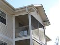 Close-up of a condo featuring a screened porch for relaxing and enjoying the outdoors at 573 Blue River Ct. # 8-H, Myrtle Beach, SC 29579