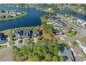 Aerial view of the lot for sale showing it's location on the community lake at 573 Starlit Way, Myrtle Beach, SC 29579