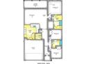 Spacious open-concept floor plan with a kitchen, great room, dining area, bedrooms, and main bath at 476 Honeyhill Loop, Conway, SC 29526