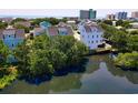 An aerial view of a charming coastal home near the water with rooftop views and beautiful surroundings at 108 Tidal Creek Dr., Garden City Beach, SC 29576