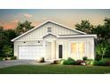 Rendering of a charming, newly constructed two-story home with a well-manicured lawn and attached garage at 1027 Laconic Dr., Myrtle Beach, SC 29588